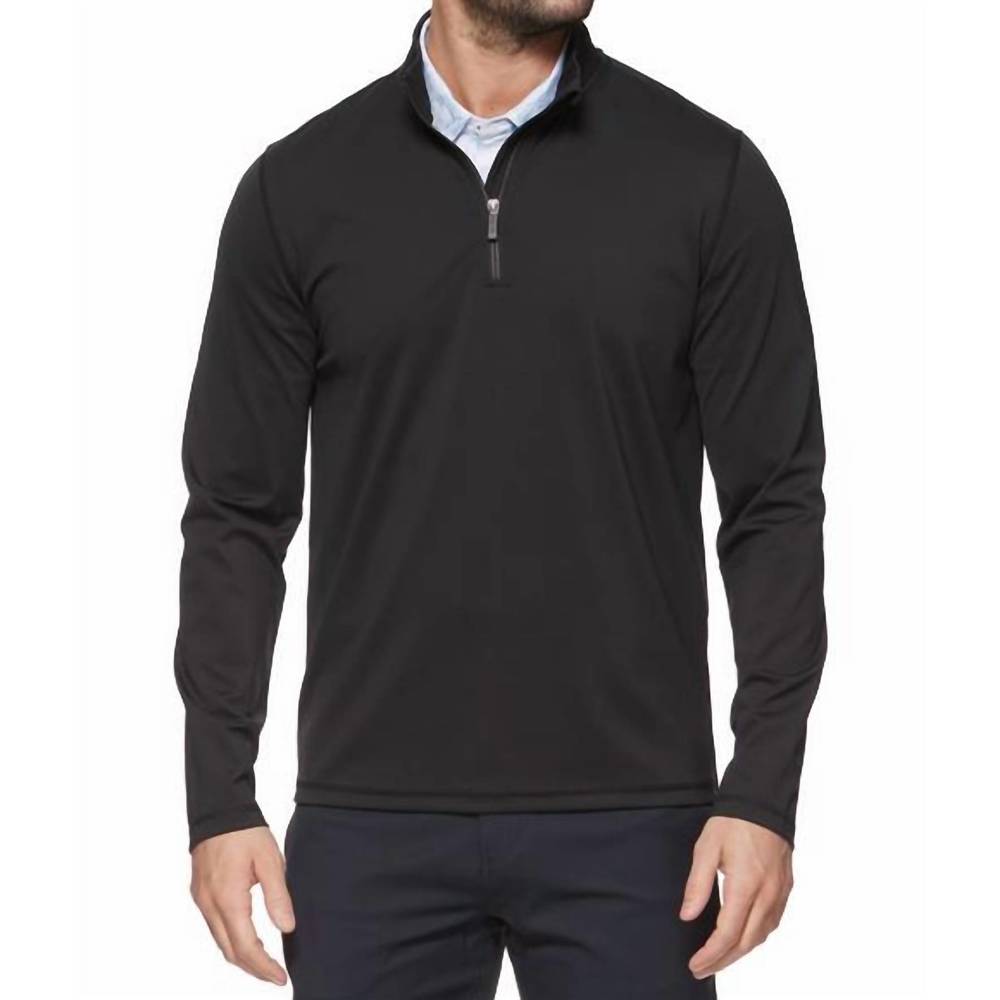 NEW FLAGS & ANTHEM journey performance 1/4 zip jacket in black